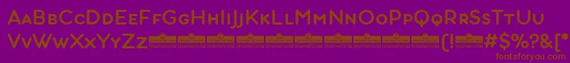 フォントAristotelicaSmallcapsDemiboldTrial – 紫色の背景に茶色のフォント