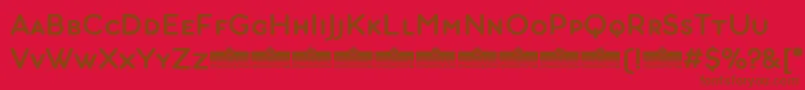 Police AristotelicaSmallcapsDemiboldTrial – polices brunes sur fond rouge