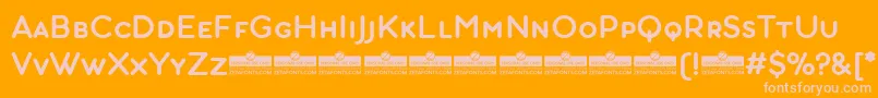 フォントAristotelicaSmallcapsDemiboldTrial – オレンジの背景にピンクのフォント