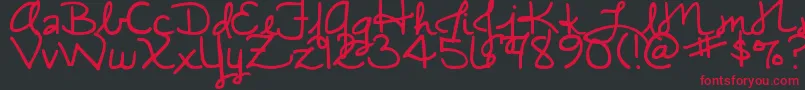fuente DjbMiascript – Fuentes Rojas Sobre Fondo Negro