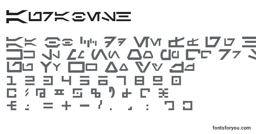 Schriftart Aurabesh – Alphabet, Zahlen, spezielle Symbole