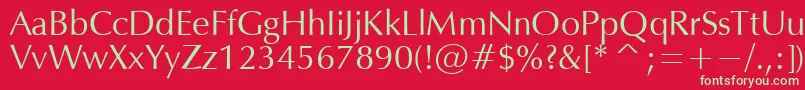 OpiumNormal Font – Green Fonts on Red Background