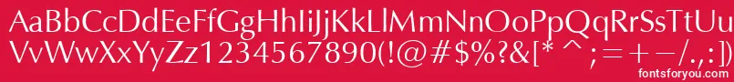 フォントOpiumNormal – 赤い背景に白い文字