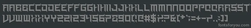 Lisätietoja PrickHabit-fontista PrickHabit-fontti – harmaat kirjasimet mustalla taustalla