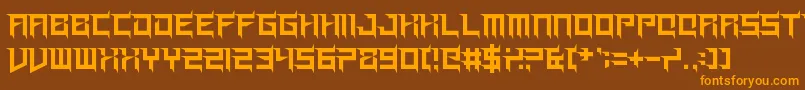 PrickHabit Font – Orange Fonts on Brown Background