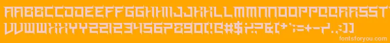 PrickHabit Font – Pink Fonts on Orange Background