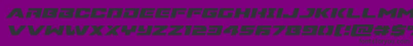 Supercommandoexpandital Font – Black Fonts on Purple Background
