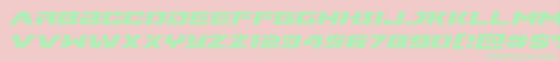Supercommandoexpandital Font – Green Fonts on Pink Background