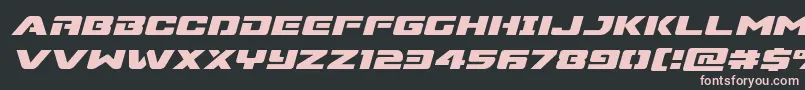 Supercommandoexpandital Font – Pink Fonts on Black Background