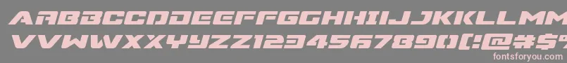 Supercommandoexpandital Font – Pink Fonts on Gray Background