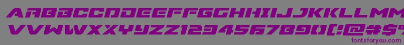 Supercommandoexpandital-fontti – violetit fontit harmaalla taustalla