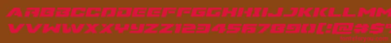 Supercommandoexpandital Font – Red Fonts on Brown Background
