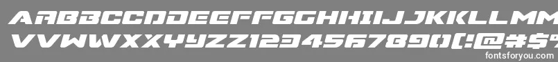 Supercommandoexpandital Font – White Fonts on Gray Background