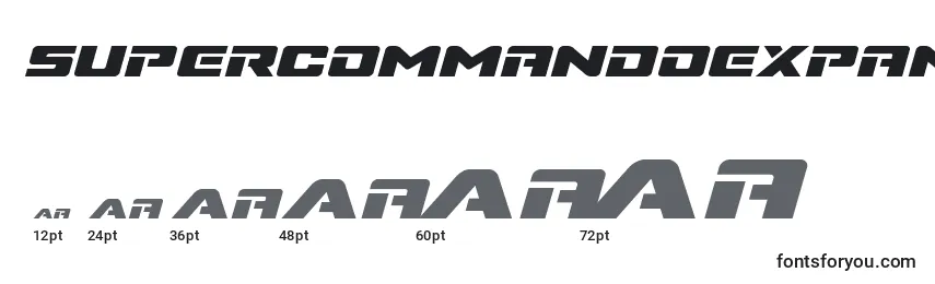 Supercommandoexpandital Font Sizes