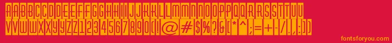 HuxleycmRegular Font – Orange Fonts on Red Background