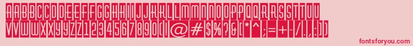 HuxleycmRegular Font – Red Fonts on Pink Background