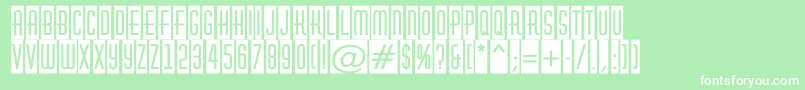 HuxleycmRegular Font – White Fonts on Green Background