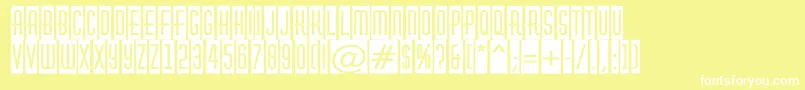 HuxleycmRegular Font – White Fonts on Yellow Background