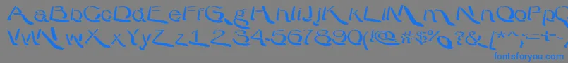 Warprnd Font – Blue Fonts on Gray Background