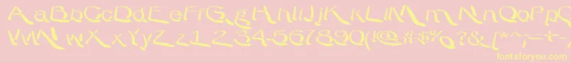 Warprnd Font – Yellow Fonts on Pink Background