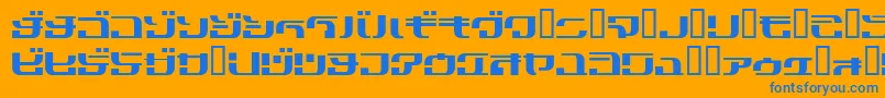 Cobra3Kn Font – Blue Fonts on Orange Background