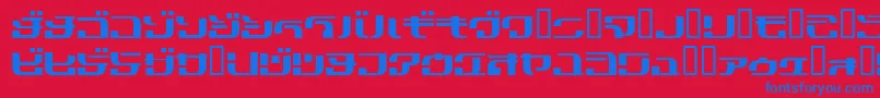 Cobra3Kn Font – Blue Fonts on Red Background