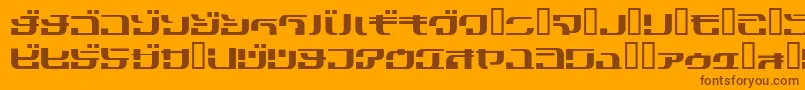 Cobra3Kn Font – Brown Fonts on Orange Background