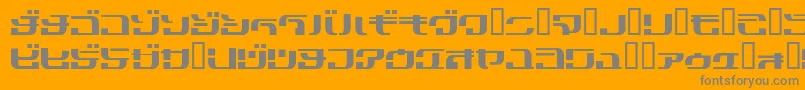 Cobra3Kn-Schriftart – Graue Schriften auf orangefarbenem Hintergrund