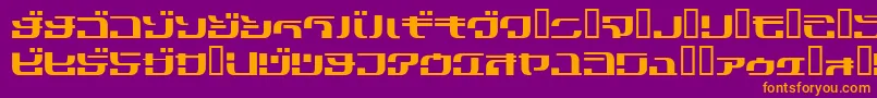 Cobra3Kn Font – Orange Fonts on Purple Background