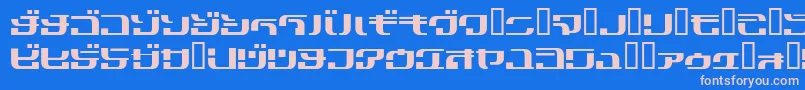 フォントCobra3Kn – ピンクの文字、青い背景