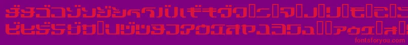 Cobra3Kn-Schriftart – Rote Schriften auf violettem Hintergrund