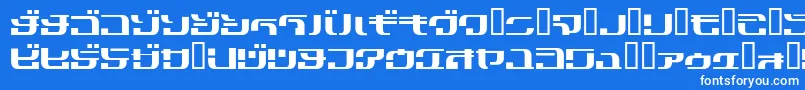 フォントCobra3Kn – 青い背景に白い文字