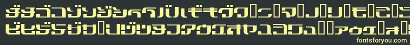 フォントCobra3Kn – 黒い背景に黄色の文字