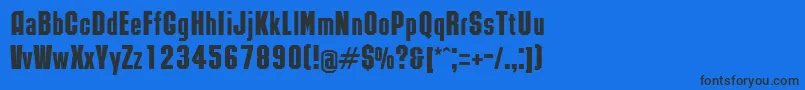 fuente RubicNormal – Fuentes Negras Sobre Fondo Azul