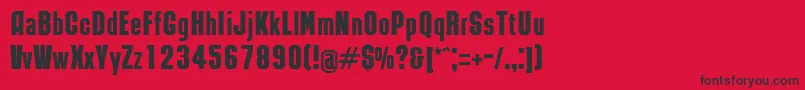 RubicNormal Font – Black Fonts on Red Background
