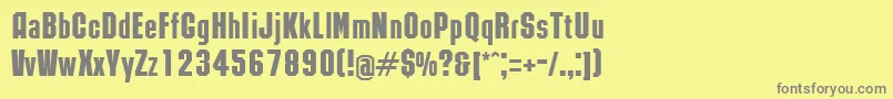 RubicNormal Font – Gray Fonts on Yellow Background