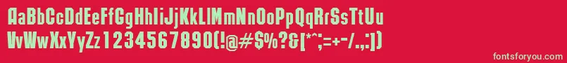 RubicNormal Font – Green Fonts on Red Background