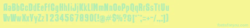 RubicNormal Font – Green Fonts on Yellow Background