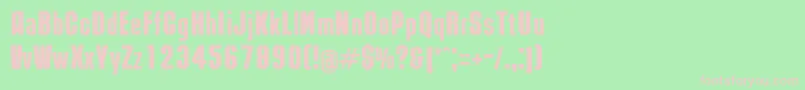 RubicNormal Font – Pink Fonts on Green Background