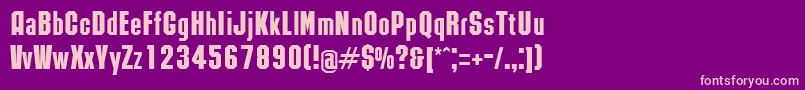 RubicNormal Font – Pink Fonts on Purple Background
