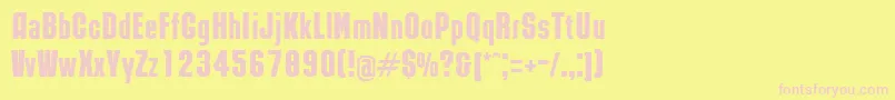 RubicNormal Font – Pink Fonts on Yellow Background
