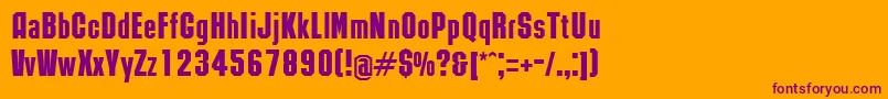 RubicNormal Font – Purple Fonts on Orange Background