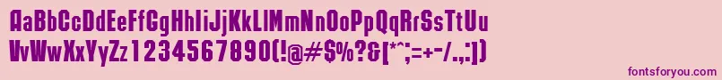 RubicNormal Font – Purple Fonts on Pink Background