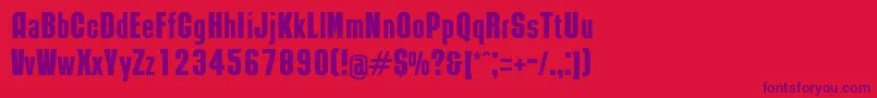 RubicNormal Font – Purple Fonts on Red Background
