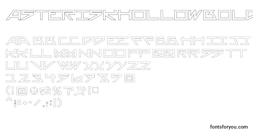 Schriftart AsteriskHollowbold – Alphabet, Zahlen, spezielle Symbole