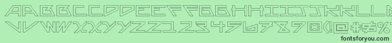 AsteriskHollowbold Font – Black Fonts on Green Background