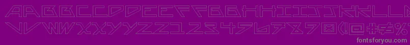 AsteriskHollowbold Font – Gray Fonts on Purple Background