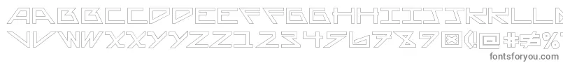 AsteriskHollowbold Font – Gray Fonts on White Background