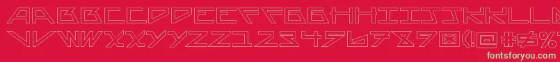 AsteriskHollowbold-Schriftart – Grüne Schriften auf rotem Hintergrund