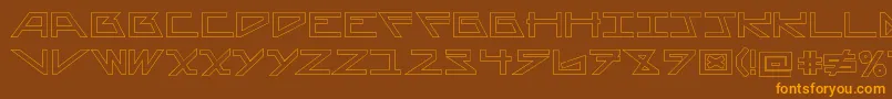 AsteriskHollowbold Font – Orange Fonts on Brown Background